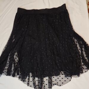 Torrid Chic Asymmetrical Black Polka Dot Skirt Sz3
